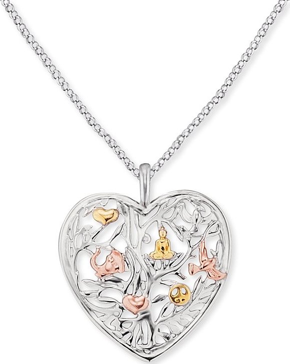 Engelsrufer Kette ERN-HEARTTREE-TRICO 925er Silber platiniert
