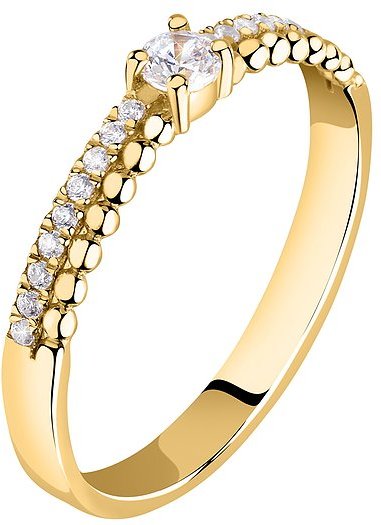 Live Diamond Damenring LDY019114018 375er Gelbgold, recycelt