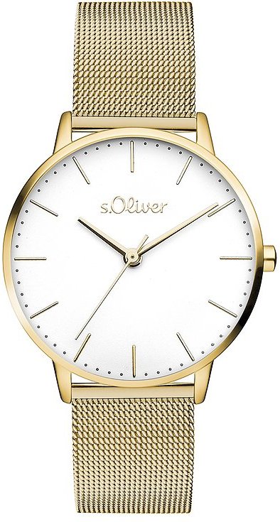 s.Oliver Damenuhr Classic Mesh Medium SO-4463-MQ Metall