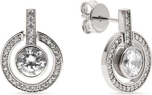 JETTE Ohrhänger DIAMOND 89193521 925er Silber, recycelt