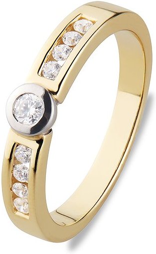 Valeria Damenring 89220217 585er Gelbgold, 585er Weißgold