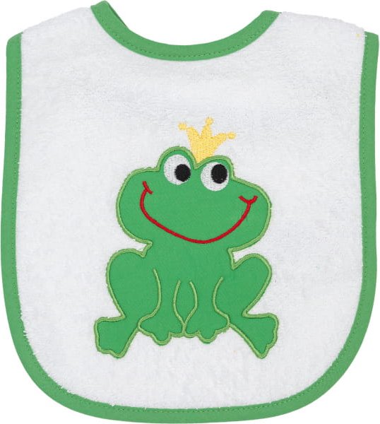 Smithy Froschkönig - Lätzchen 24 x 24 cm - Farbe: weiß (F102060)