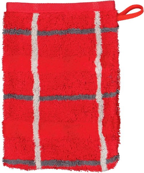 Cawö - Noblesse Square 1079 - Farbe: rot - 27 - Waschhandschuh 16x22 cm