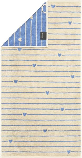 Cawö Handtücher Heart Beats Lines & Hearts 6276 - Farbe: capri - 31 - Duschtuch 70x140 cm
