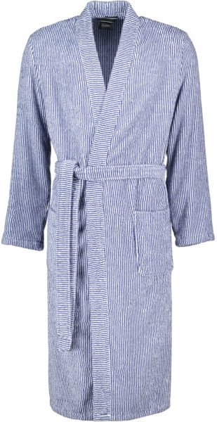 Thumbnail - Cawö Herren Bademantel Kimono 3834 - Farbe: navy-weiß - 16 - L