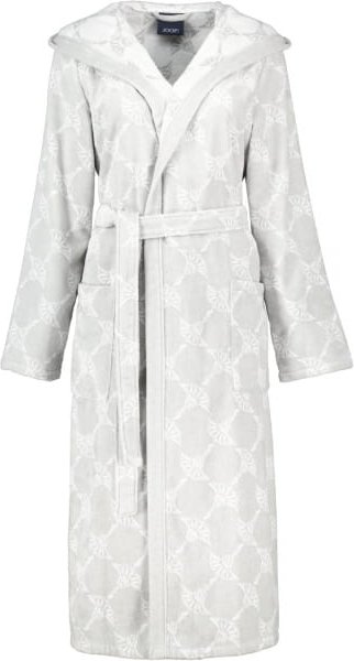JOOP! Damen Bademantel Cornflower - Kapuze 1646 - Farbe: Silber - 76 - XS