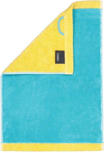 Cawö Handtücher Lifestyle Splash 7071 - Farbe: türkis/apricot - 15 - Gästetuch 30x50 cm