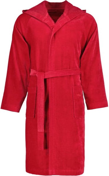 Vossen Bademäntel unisex Kurzmantel mit Kapuze Texas - Farbe: rubin - 3900 - L