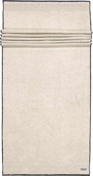 Möve - Eden - Melange mit Biesenbordüre - Farbe: natur - 081 (1-0151/8944) - Saunatuch 80x200 cm