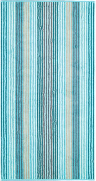 Cawö - Unique Streifen 944 - Farbe: türkis - 44 - Duschtuch 70x140 cm