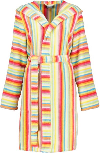 Thumbnail - Cawö - Damen Bademantel Life Style - Kurzmantel mit Kapuze 7082 - Farbe: multicolor - 25 - L