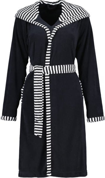 Vossen Bademäntel Damen Kurzmantel mit Kapuze Juno - Farbe: schwarz - 7900 - XL