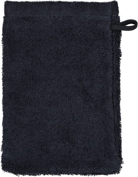 Cawö Handtücher Life Style Uni 7007 - Farbe: schwarz - 906 - Waschhandschuh 16x22 cm