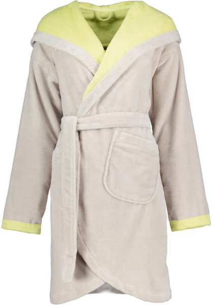 Vossen Bademäntel Damen Kurzmantel mit Kapuze Runa - Farbe: stone/electric yellow - 0006 - S