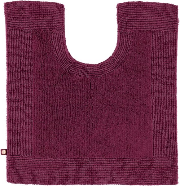 Rhomtuft - Badteppiche Prestige - Farbe: berry - 237 - Toilettenvorlage mit Ausschnitt 60x60 cm