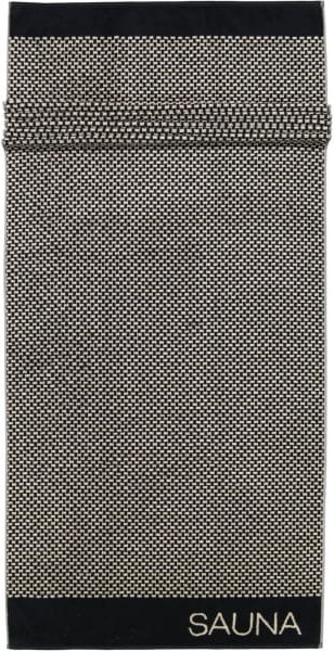 Cawö Saunatuch Natural Allover 6220 80x200 cm - Farbe: natur-schwarz - 39