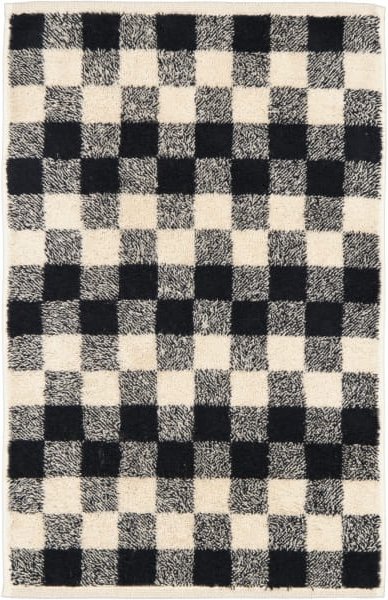 Cawö Handtücher Natural Karo 6217 - Farbe: natur-schwarz - 39 - Gästetuch 30x50 cm