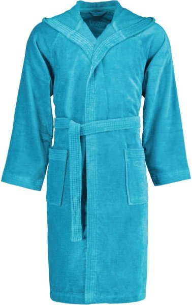 Vossen Bademäntel unisex Kurzmantel mit Kapuze Texas - Farbe: lagoon - 5890 - XS