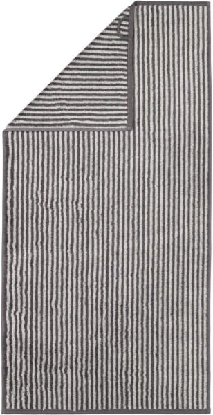 Cawö Handtücher Two-Tone Stripes 480 - Farbe: basalt - 73 - Handtuch 50x100 cm