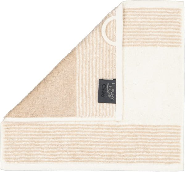 Cawö Handtücher Luxury Home Two-Tone 590 - Farbe: natur - 36 - Seiflappen 30x30 cm
