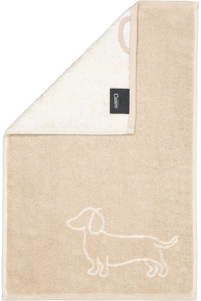 Cawö Handtücher WE LOVE DOGS Companion 6248 - Farbe: Natur-Beige - 33 - Gästetuch 30x50 cm