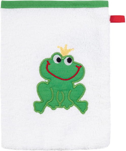 Smithy Froschkönig - Wisch & Weg Waschhandschuh 16 x 21 cm - Farbe: weiß (F102058)