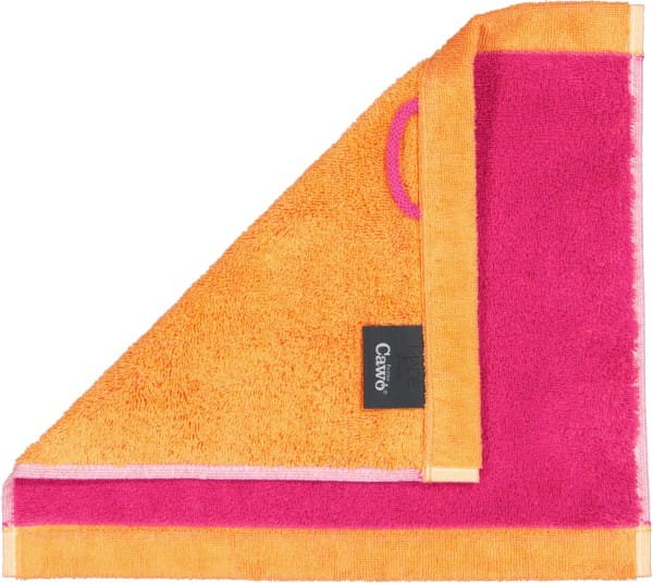 Cawö Handtücher Lifestyle Splash 7071 - Farbe: pink/mandarine - 23 - Seiflappen 30x30 cm
