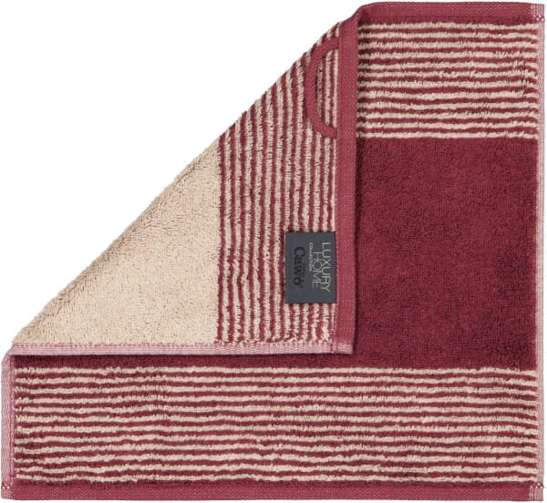 Cawö Handtücher Luxury Home Two-Tone 590 - Farbe: bordeaux - 23 - Seiflappen 30x30 cm