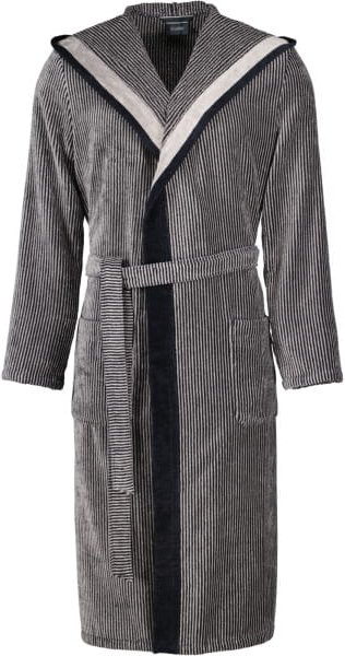 Cawö Bademäntel Herren Kapuze Luxury Home 5841 - Farbe: natur-schwarz - 97 - S