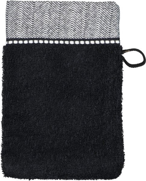 Thumbnail - Möve Brooklyn Uni - Farbe: black - 199 (1-0669/8970) - Waschhandschuh 15x20 cm