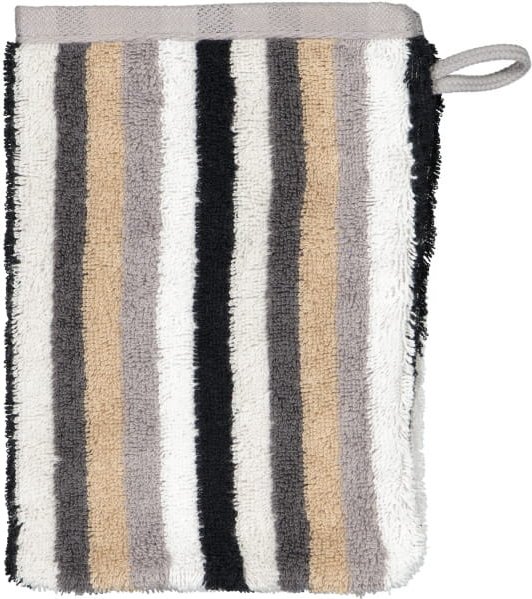 Cawö Handtücher Shades Streifen 6235 - Farbe: stein - 77 - Waschhandschuh 16x22 cm