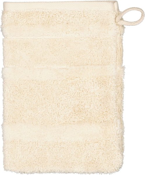 Cawö Handtücher Noblesse2 Uni 1002 - Farbe: beige - 370 - Waschhandschuh 16x22 cm