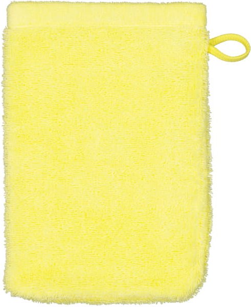 Cawö Handtücher Life Style Uni 7007 - Farbe: lemon - 501 - Waschhandschuh 16x22 cm