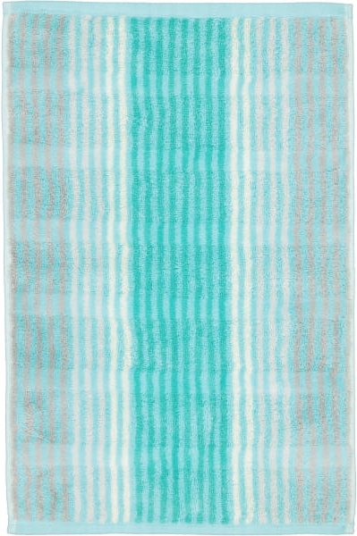 Cawö - Noblesse Cashmere Streifen 1056 - Farbe: mint - 14 - Gästetuch 30x50 cm