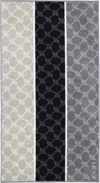 JOOP! Signature Cornflower Stripes 1657 - Farbe: Schwarz - 97 - Duschtuch 80x150 cm