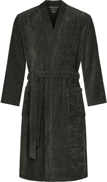 Thumbnail - Cawö Bademäntel Herren Kimono Cord-Optik 6540 - Farbe: basalt - 740 - L
