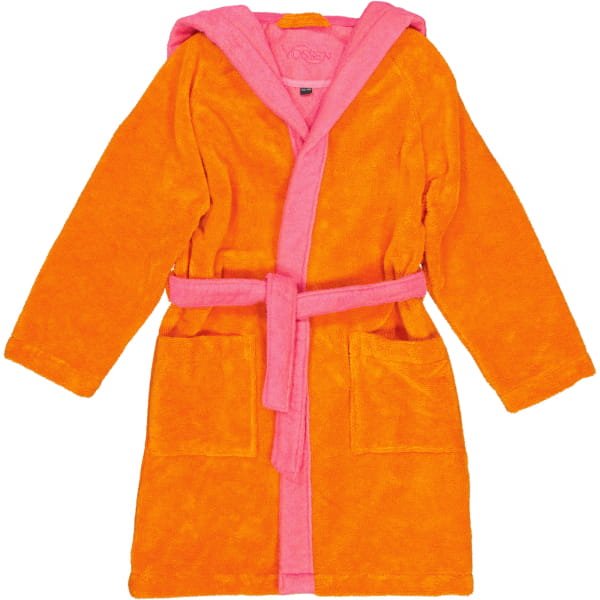 Vossen Kinderbademäntel Kinder Kapuze Bixie - Farbe: electric orange/prim rose - 0006 - 122/128