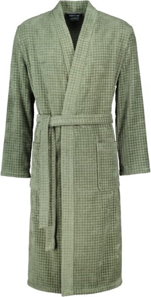 Thumbnail - Cawö Bademäntel Herren Kimono Waffelpique 5508 - Farbe: field - 453 - XL