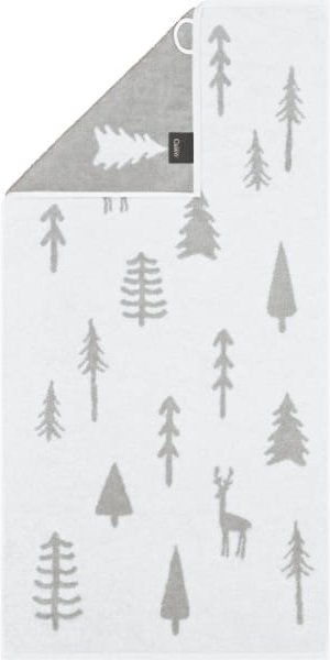 Cawö Handtücher WINTER EDITION Tannen 6273 - Farbe: weiß/platin - 67 - Duschtuch 70x140 cm