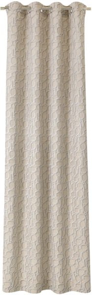 JOOP! Vorhang Gardine Ornament mit Ösen - Größe: 140x250 cm - Farbe: Beige - 030