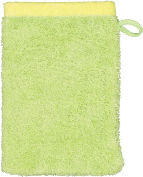 Cawö Handtücher Lifestyle Splash 7071 - Farbe: pistazie/lemon - 45 - Waschhandschuh 16x22 cm