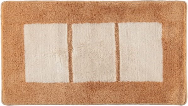 Rhomtuft RHOMY - Badteppich Liberty 256 - Farbe: beige/weiß - 410 - 65x115 cm