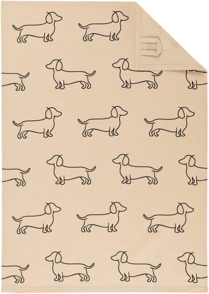 Cawö Home Geschirrtücher Cuisine WE LOVE DOGS 6246 - Farbe: schwarz/beige - 93 - 50x70 cm