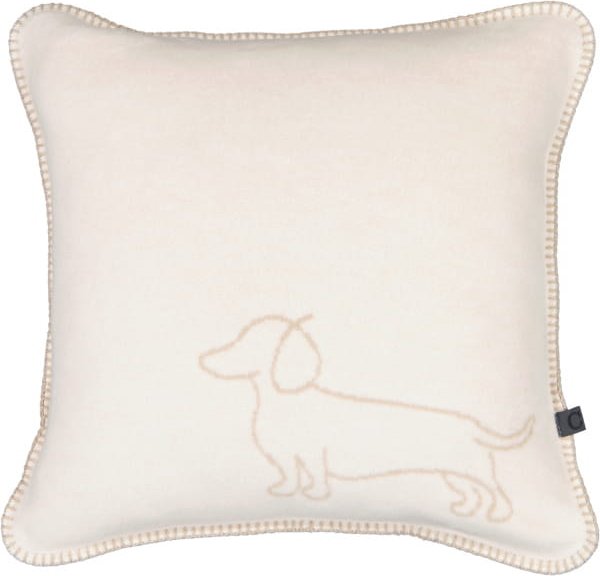 Cawö Kissenhüllen WE LOVE DOGS Companion 62480 - Farbe: natur/beige - 33 - 50x50 cm