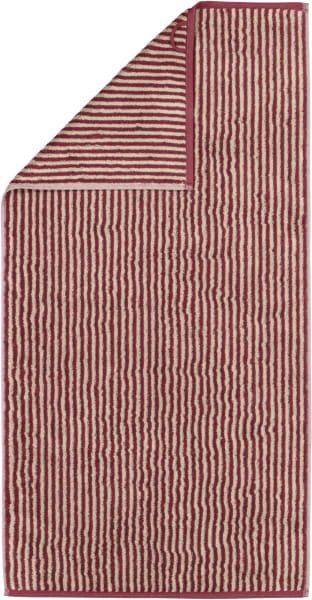 Cawö Handtücher Two-Tone Stripes 480 - Farbe: bordeaux - 23 - Handtuch 50x100 cm