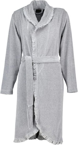 Vossen Bademäntel Damen Kurzmantel mit Schalkragen Ariel - Farbe: grau melange - 7380 - L