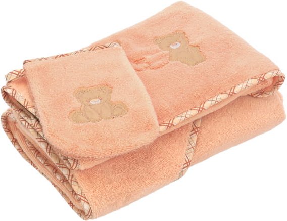 Vossen Kapuzentücher Teddy Bear Set - Farbe: light peach - 2530