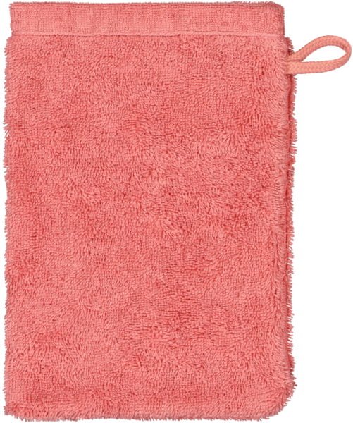 Cawö Handtücher Life Style Uni 7007 - Farbe: koralle - 255 - Waschhandschuh 16x22 cm