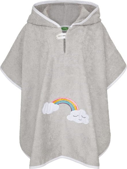 Smithy Wolkenweich Regenbogen - Badeponcho 55 x 70 cm - Farbe: grau (1701027)