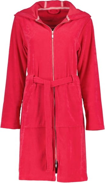 Vossen Bademäntel Damen Kurzmantel mit Kapuze Tampa - Farbe: kirschrot - 3680 - XL